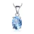 Import Jewelry Sets Ring Stud Earrings Pendant Necklace Oval 5.5ct Natural Sky Blue Topaz Birthstone Solitaire From JewelryPalace from China