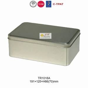 JH first-rate quality rectangle tin box gift tin box custom metal tin box