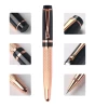 Jingda luxury promotion logo gift heavy roller pen rose gold stainless steel gel ink metal pen