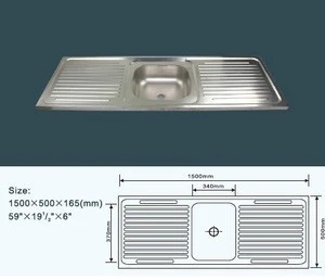 JZ-835 100x50 stainless steel kitchen sink with cook