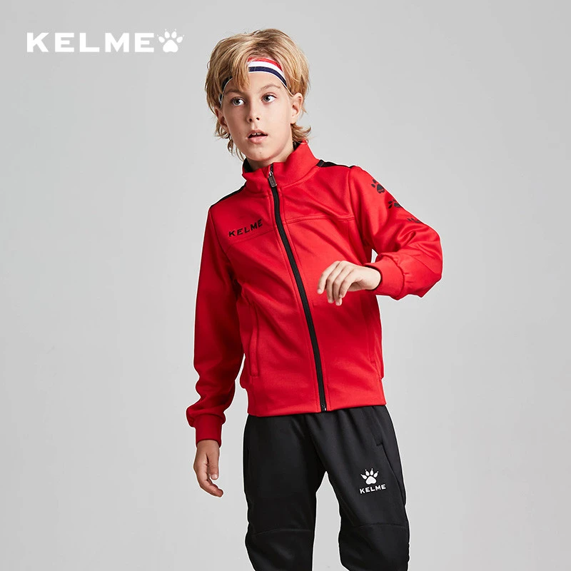KELME Kids sportswear football jacket soccer club team training track suit school playing training jacket sportswear football