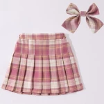 Kid Baby Girls Genuine JK Uniform Plaid Skirt Children College Style Pleated Mini Skirts VD2354