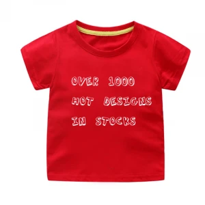 Kids children baby round neck plastisol heat transfers digital screen 100% cotton Boy custom printing t shirt