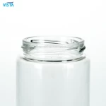 Kitchen decorative food storage container 580ml 720ml glass jam jar glass candle jars glass bean jars glass chilli sauce jar