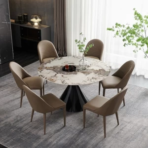 korean dining table round pedestal table round expandable furniture New design