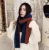 Import Korean version of the vertical rainbow color autumn and winter fashion thickened scarf, factory wholesale knitted shawl from China