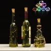 L Cork Shaped Bottle Stopper LED Copper Silver Wire Battery Operated Fairy String Lights Garden Christmas Tree Stand Accessories