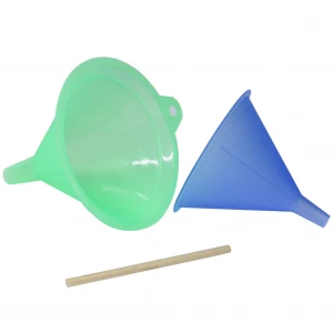 Lab Plastic Green Blue Funnel Different Size PP Customized Food Grade Funnel With Ear