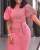 Import Lantern Short Sleeves Bodycon Hip Elegant Sashes Office Career Lady Dress from China