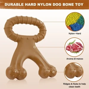 Large Breed Real Beef Flavor Dog Chew Bones For Aggressive Chewers Durable Dog Pet Bone Chew Toy