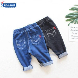 Latest fashion teen boys jeans pants new style cheap kids pocket jeans wholesale children jeans embroidery clothing designs