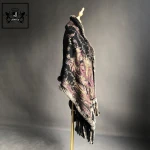 Latest Style Real Rex Rabbit Fur Scarf and Cashmere Poncho for Women Luxury Fashion Fur Shawls
