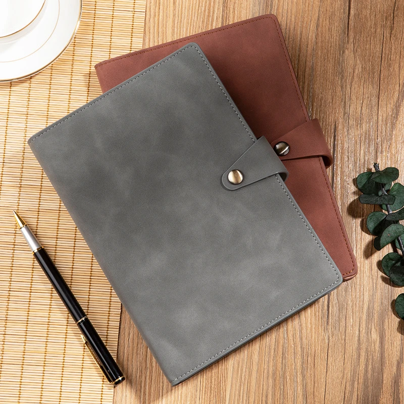 Leather notebook cover suede journal dairy planner 2021 personalised planner promotional&business gift set