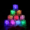 LED Ice Cubes Bar Fast Slow Flash Auto Changing Color Crystal Cube Water-Activated Light-up 7 Color For Romantic Party