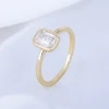 Lerca Sparkling Emerald Cut Zirconia Rings 925 Sterling Silver Fashion Finger Rings For Women Engagement Fine Jewelry