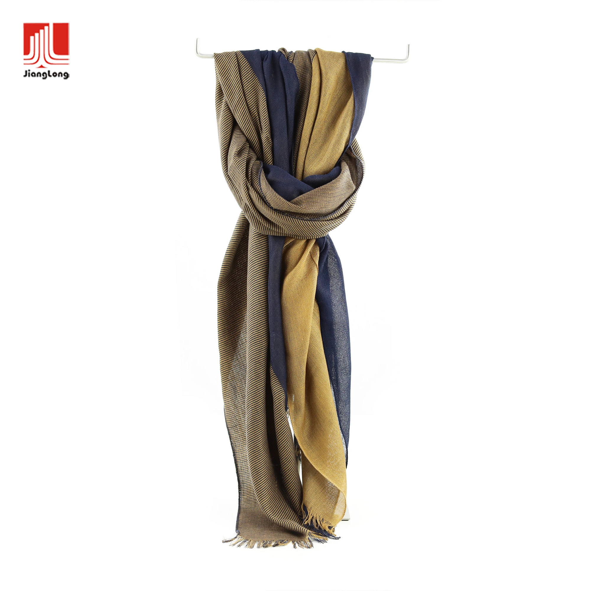 Lightweight woven hair scarf cozy soft enhanced textures scarves shawls half double layers solid to tiny stripes pashmina