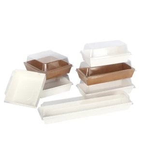 LOKYO disposable bakery cardboard white box takeout dessert food paper packaging cake bakery boxes with window