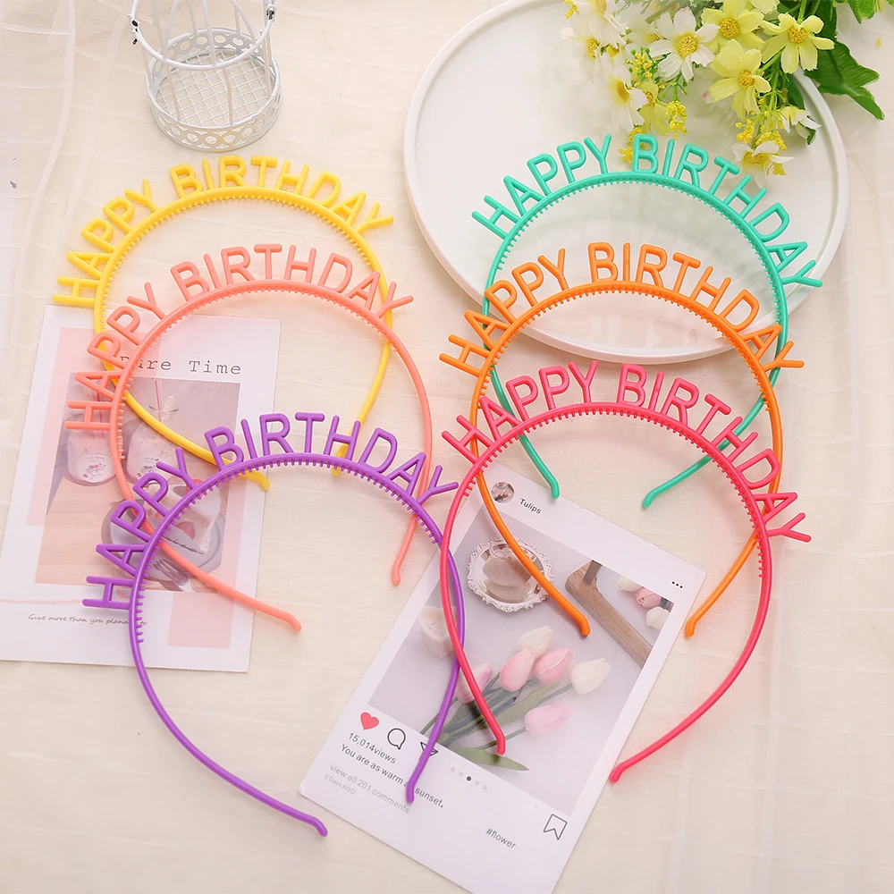 Lovely Happy Birthday Plastic Hair Clasp Hair Ornaments Multicolor Birthday Decoration