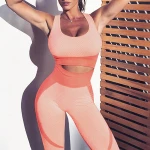 lover beauty moisture wicking breathable and elastic solid color fashion  long sleeve yoga top sports wear women gym wear