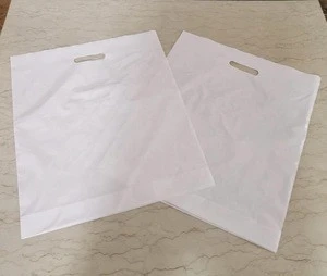 Low Density LDPE Boutique Reusable White Carry Bags