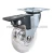 Low profile office chair caster wheels swivel top plate brake casters on TPR wheels for furniture