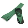 Luxury 20MM 21MM Replacement Camouflage Silicone Watch Band Curved End Rubber Watch Strap