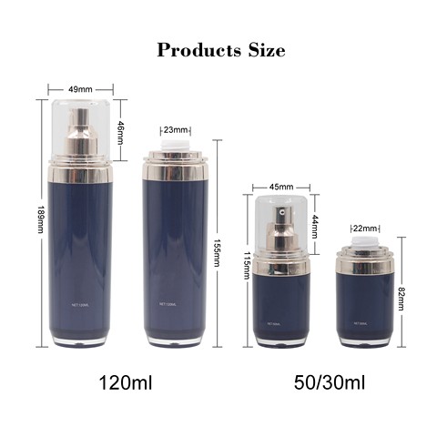 Luxury Gold 30/50/120ml Elegant Purple cosmetic packaging set Cream Jar Lotion Bottle