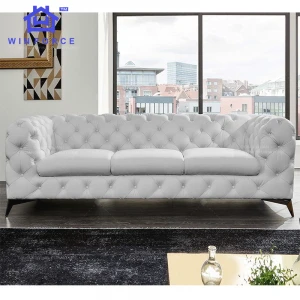 Luxury living room sofa Set new design modern leather sofa furniture couch chesterfield sofa