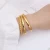 Import luxury rhinestone star cuff crystal bracelet for women 18k gold plated stainless steel custom plated pave zircon cuff bangle from China