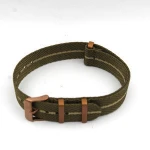 Luxury Upgraded PVD Black/Bronze/Blue Buckle New Twill Braided Nylon Watch Bands 20mm 22mm Fabric Nato Straps