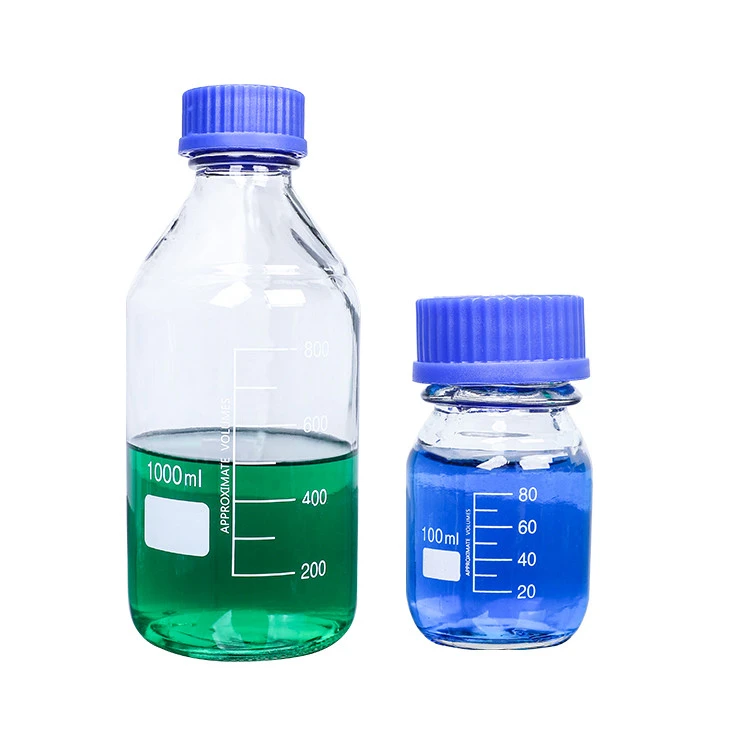Maihun OEM/ODM 1000ML Borosilicate 3.3 glass media bottle lab reagent bottle