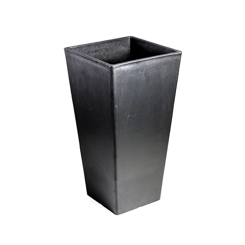 Manufacture Canadian style outdoor Indoor Vertical Square Tall Polished by Hands Plastic Plant Pot