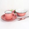 Manufacturer wholesale ceramic round shape dinner set ceramic tea sets 3pcs/ 6pcs/ 12pcs/ 18pcs dinner set