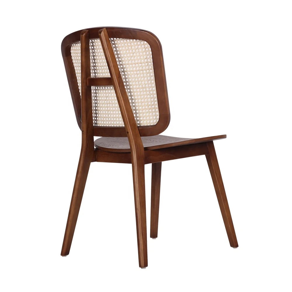 Manufacturers Ash Solid Wood Rattan Furniture Cafe Nordic Rattan Chair Wooden Dining Chair