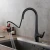 Import Matt black color zinc alloy pull down factory make trendy style kitchen water faucet from China