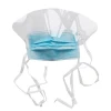Medical Surgical Mask with Lining High Clarity WrapAround Face Shield Visor Horizontal Ties On Blue