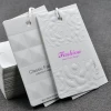 Men Garment Swing paper tags with embossed logo