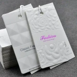 Men Garment Swing paper tags with embossed logo