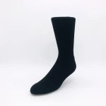 Mens high quality soft bamboo socks solid black organic fiber dress socks