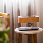 MESUN Hot Sales Tree table lamp with wireless charger and bluetooth speaker, good for hotel, Home use