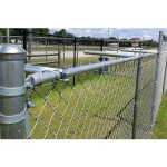 metal galvanized chain link wire mesh fence with barbed wire (ISO Factory & Exporter)