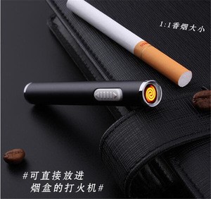 Mini long windproof heat coil lighter, Eco friendly lighter usb rechargeable, tungsten heat wire usb lighter