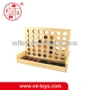 mini wooden connect 4 game Four In A Row game set color customized