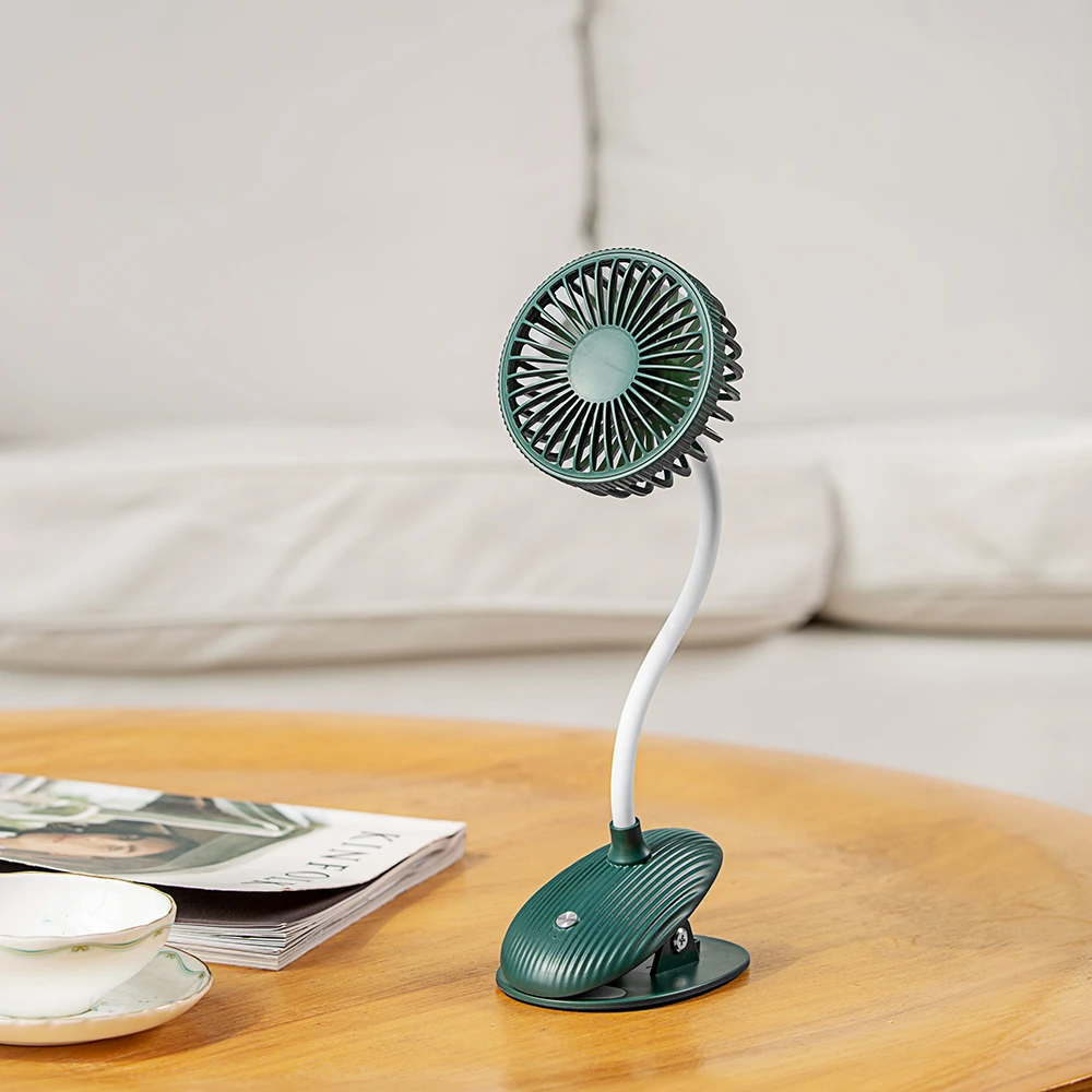 Minimalism Design Hand Held Clip Fan With 2000mAh Rechargeable Battery Flexible Small Fan