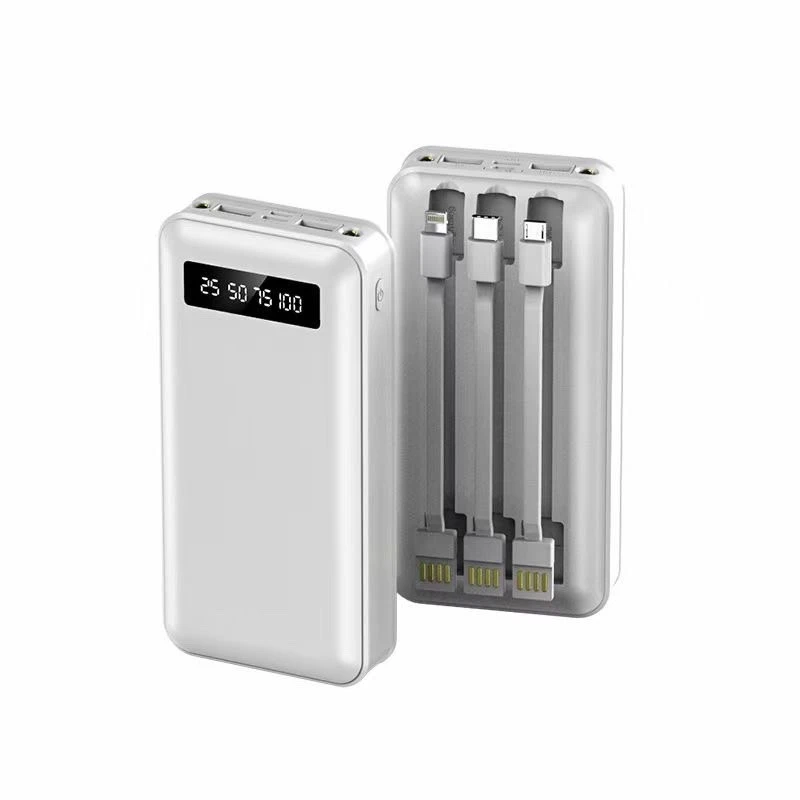Mobile Phones Devices Fast Charging Micro USB TYPE-C Micro USB High Capacity Portable 30000mah power bank with three cables