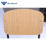 Modern Design School Furniture Student Chair Plastic Writing Tablet Folding Adult Study Table student Chair with Bag Shelf
