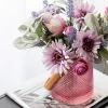 modern minimal hand basket shape clear glass vase color glass vases for home decoration