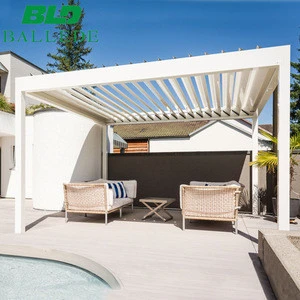 Motorized aluminium outdoor patio louver pergola roof kit system