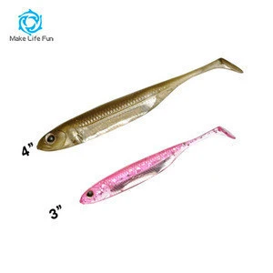 MSF06001 2&quot; 3&quot;/4&quot;/5&quot; Arrow Shad Fish Japanese Fishing Lure T Tail Free Sample Soft Shad Lures