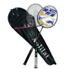Multi Color Steel material custom your logo 2 Iron Racket Badminton Racket set